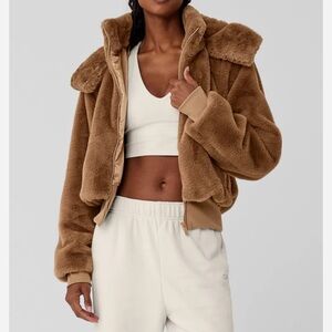 Faux Fur Foxy Jacket - Toasted Almond - Toasted Almond / L